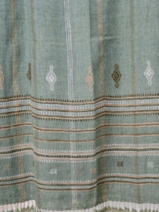 Other - Gorgeous Indian Wool Coverlet/Throw in Jade NWOT